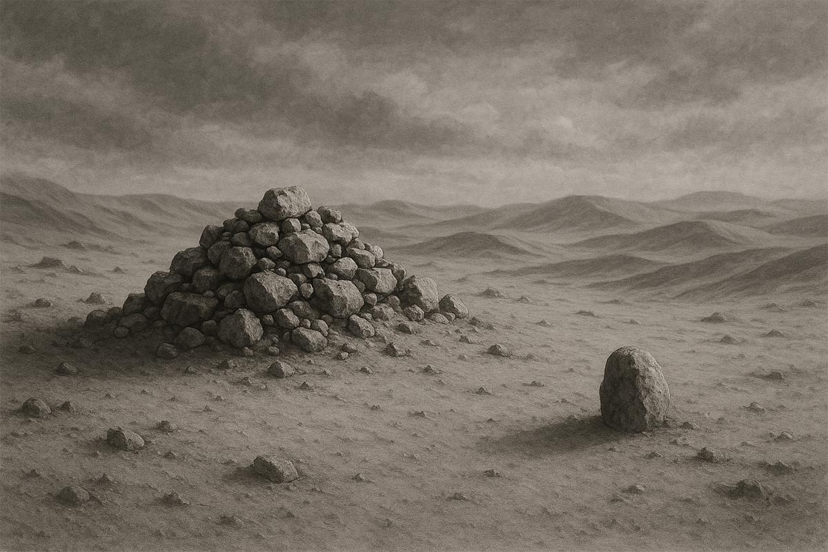 Древнее захоронение в пустыне