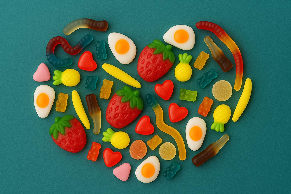 Сердце из сукариёт гуми